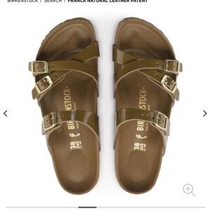 BIRKENSTOCKS NIB Franca High Shine Mud Green size 41